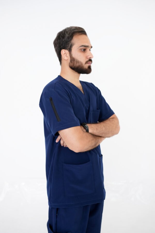 Stash Blue Male Scrub Set